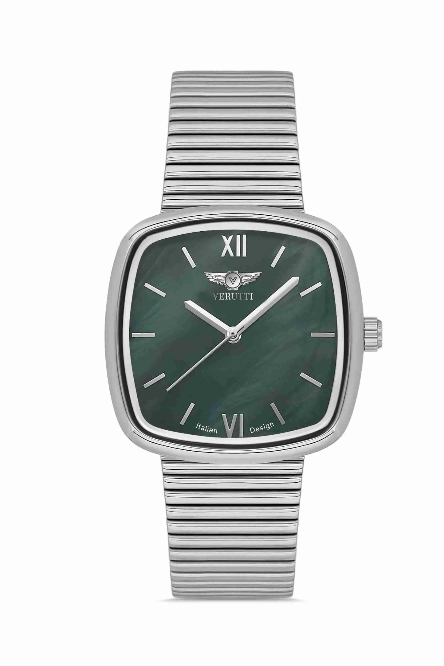 Watch with silver band by Italian Brand Verutti, Model DG-8651LA
