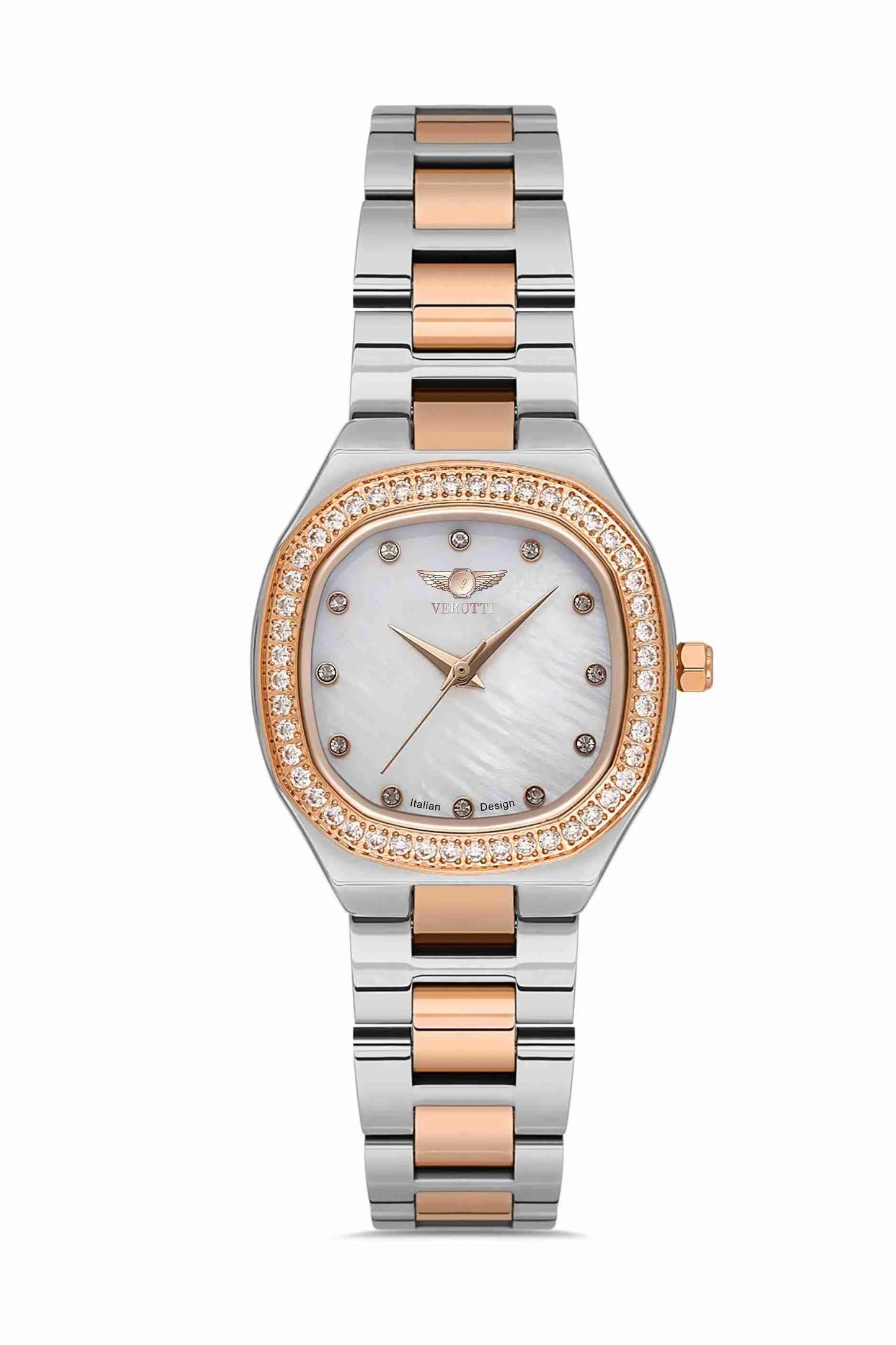 Watch with gold and silver band by Italian Brand Verutti, Model VR 1007
