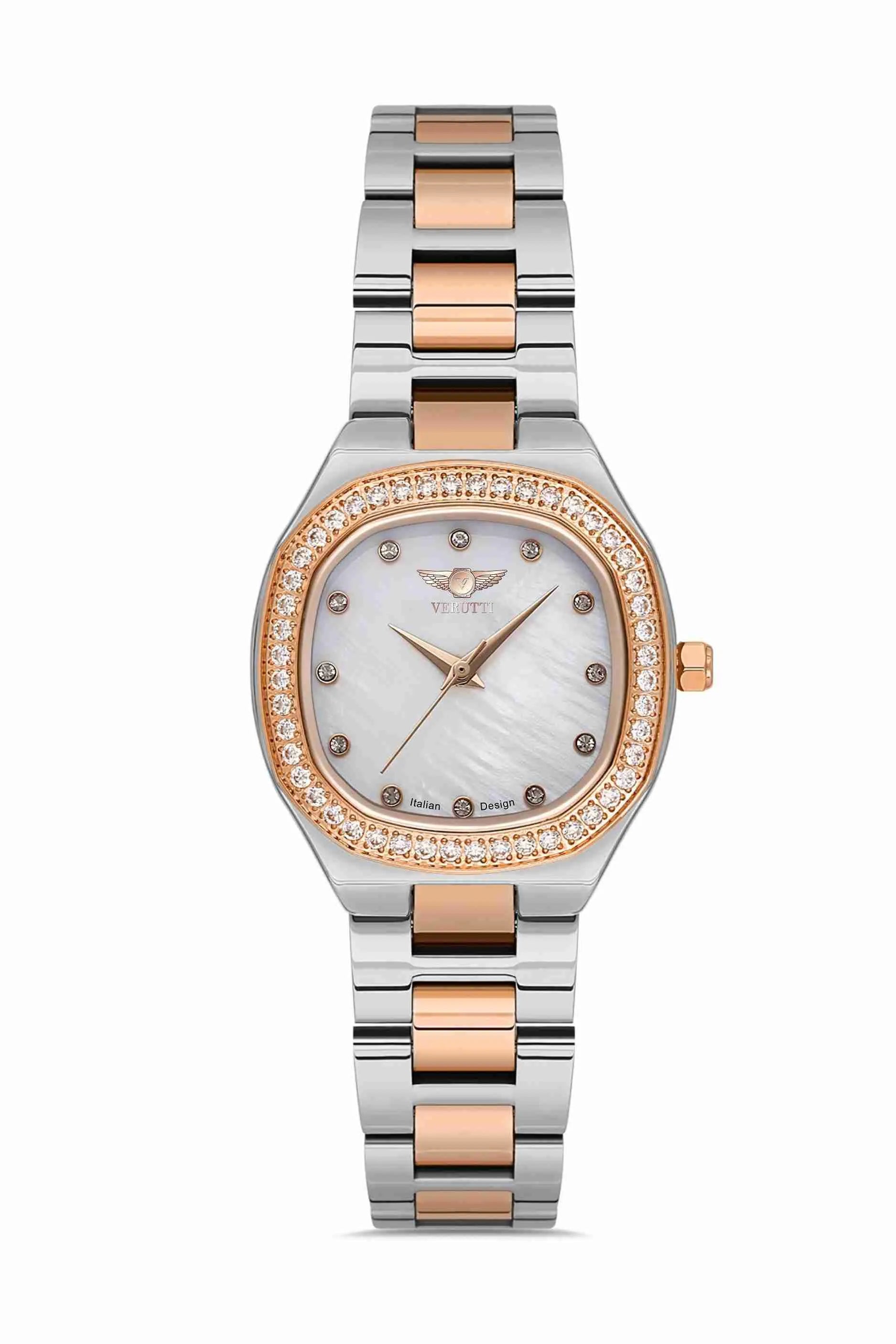 Watch with gold and silver band by Italian Brand Verutti, Model VR 1007
