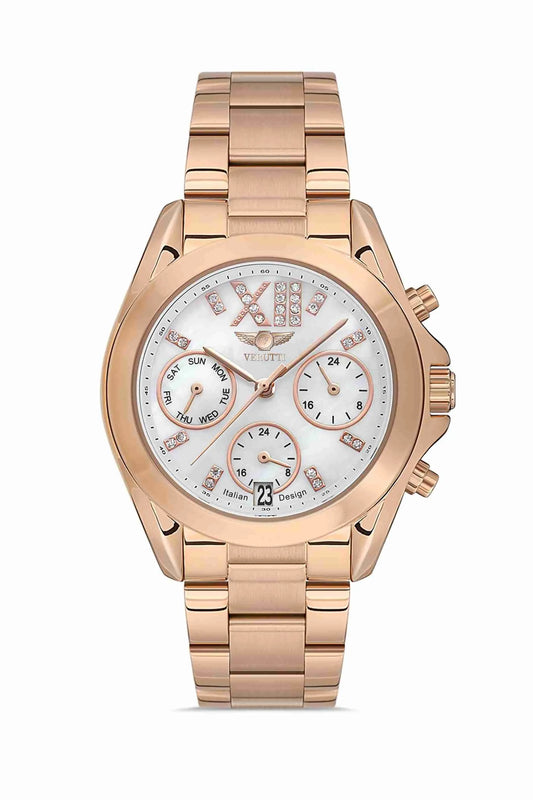 Watch with brown band by Italian Brand Verutti, Model VR 1008
