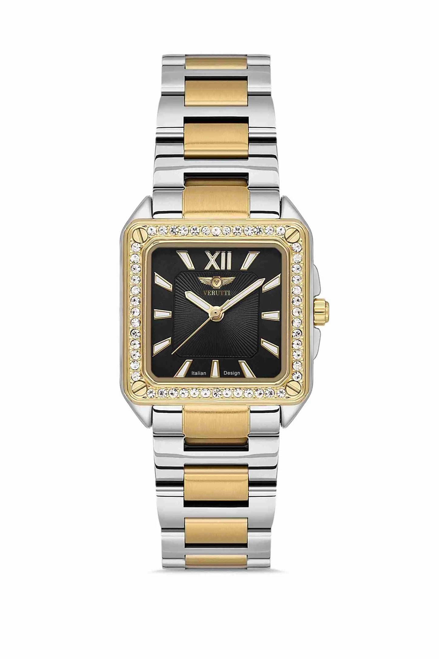 Watch with gold and silver band by Italian Brand Verutti, Model VR 1010
