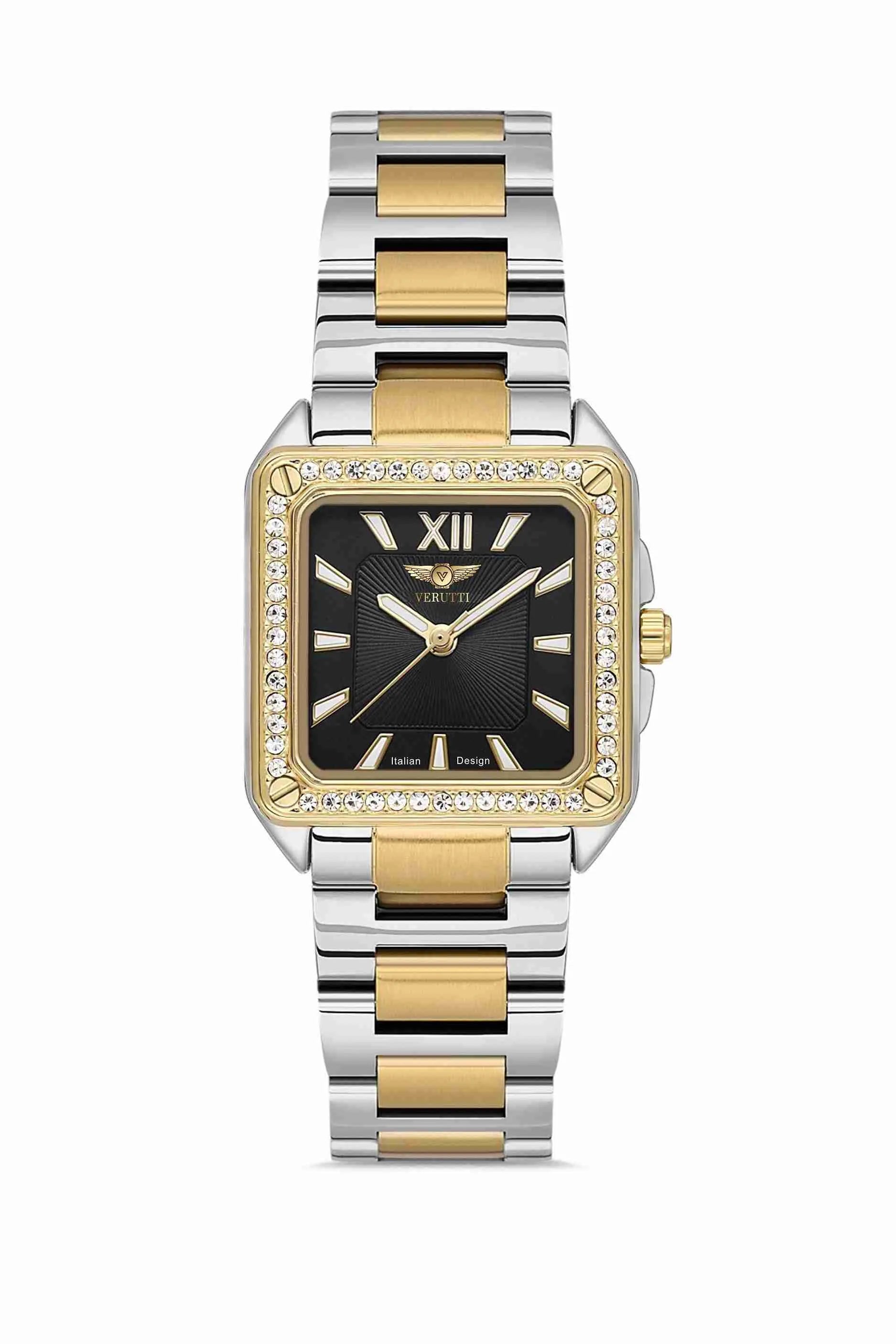 Watch with gold and silver band by Italian Brand Verutti, Model VR 1010
